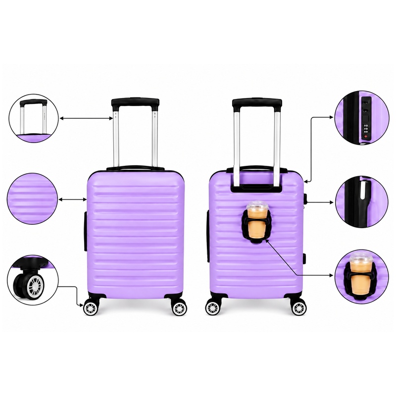 (image for) T-HC-US-1861 Purple EasyJet Approved Cabin Suitcase